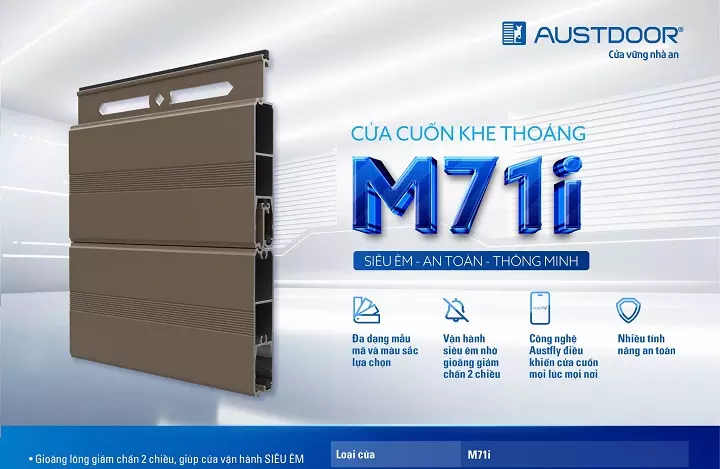 Cửa cuốn Austdoor M71i dày 1.1 - 1.3mm