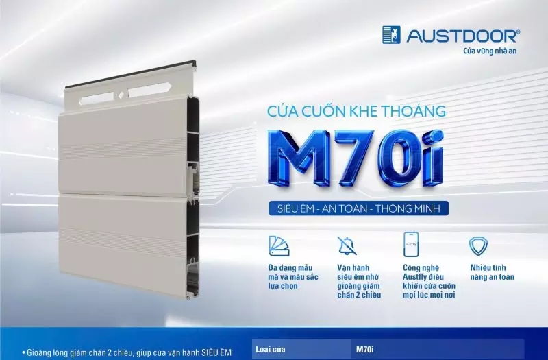 Cửa cuốn Austdoor M70i dày 1.2 - 1.5mm